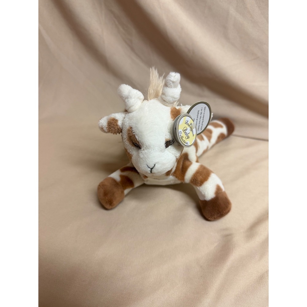 Bearington Baby Collection Giraffe Plush Stuffed Animal Satin Belly Spotted 10in